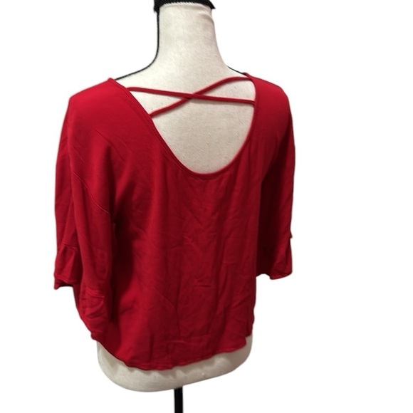 Forever 21 Red Criss-Cross Back Crop Top – Size Small - Picture 2 of 2